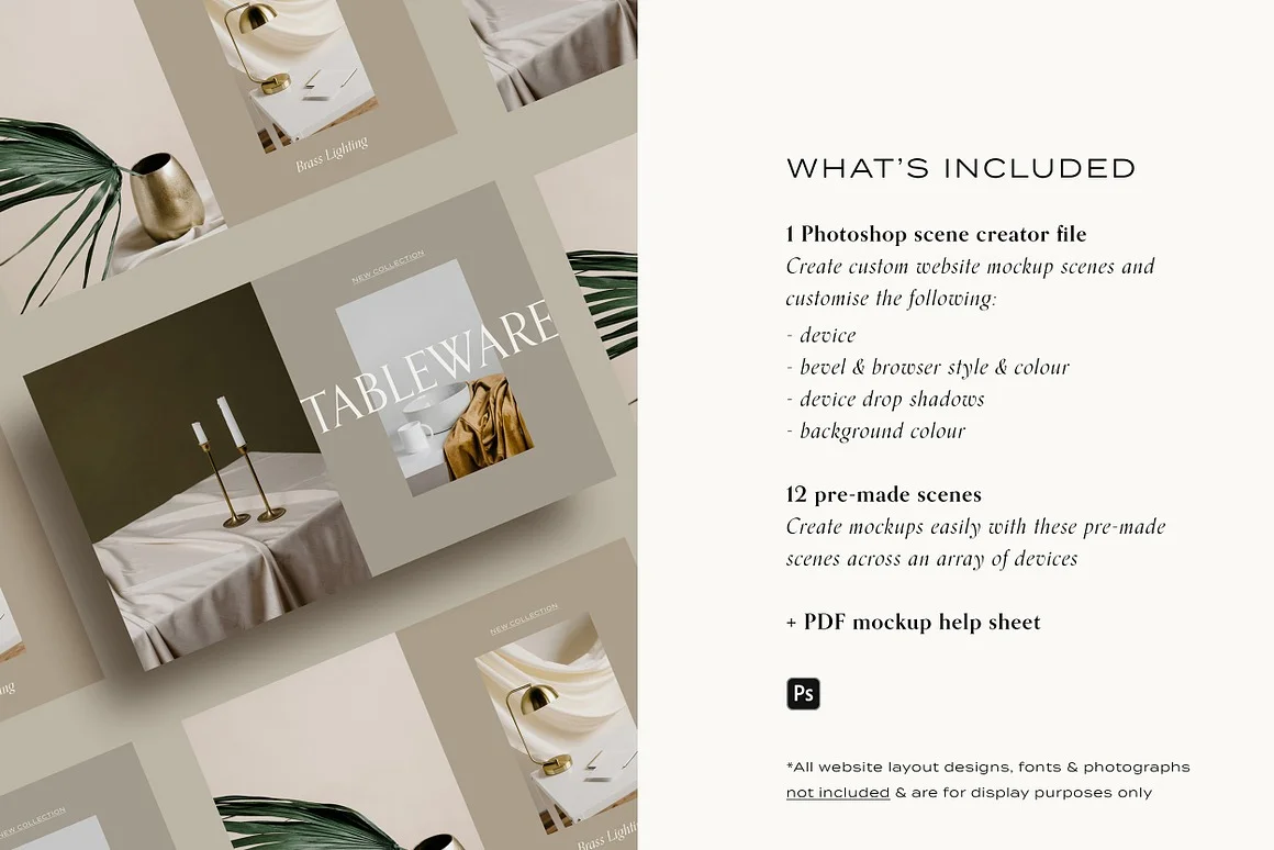 Minimal Website Mockup