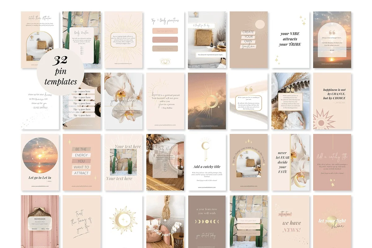 Bundle Spiritual Pinterest Template 3