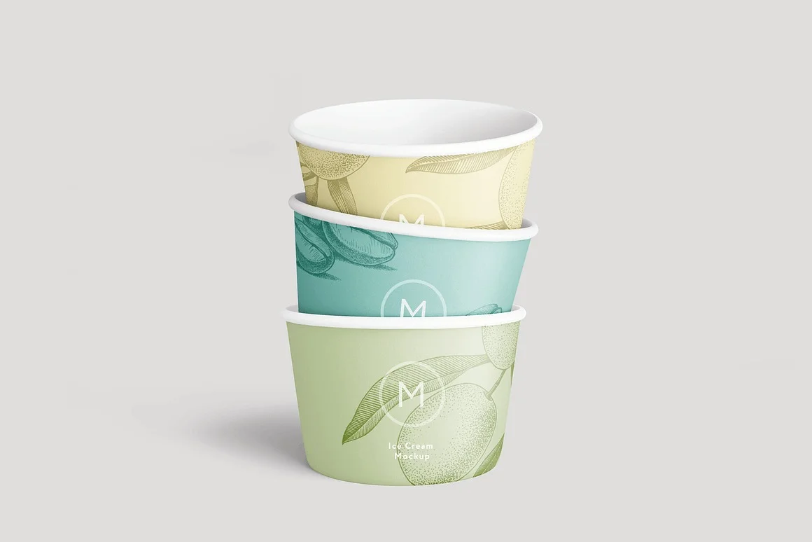 Ice Cream Paper Cup Mockup 2