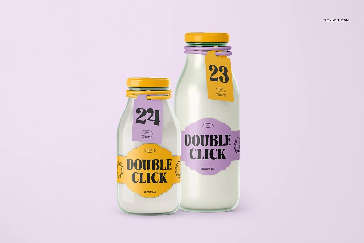 Glass Bottle Mockup 2