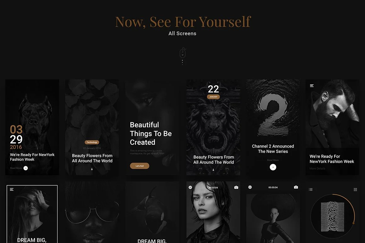 Gold & Coal UI Kit 2