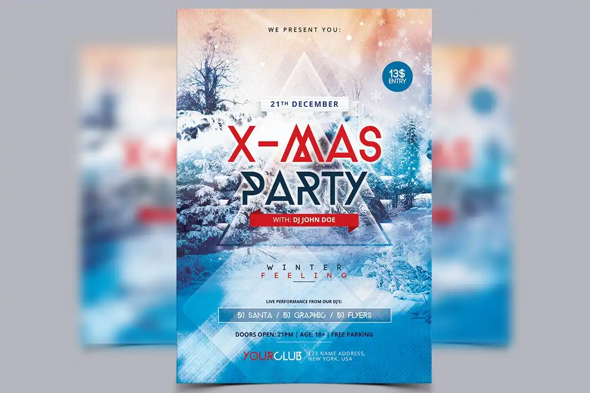 Xmas Party PSD Flyer