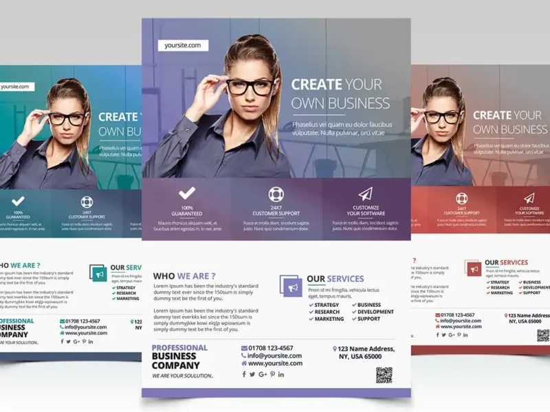 Electro Minimal Flyer Template