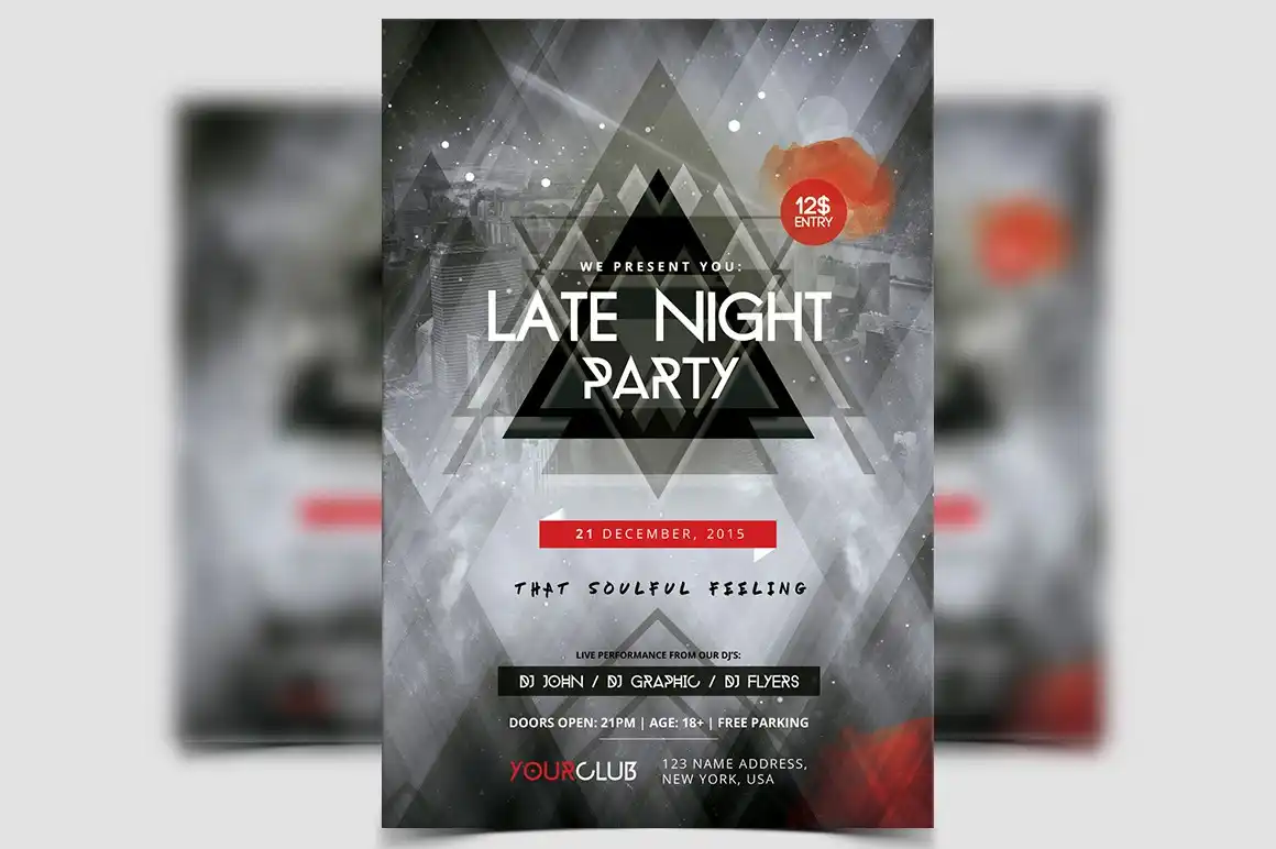 Night Club Poster Psd