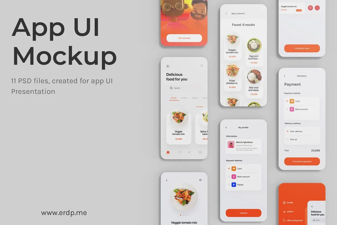 App ui mockup