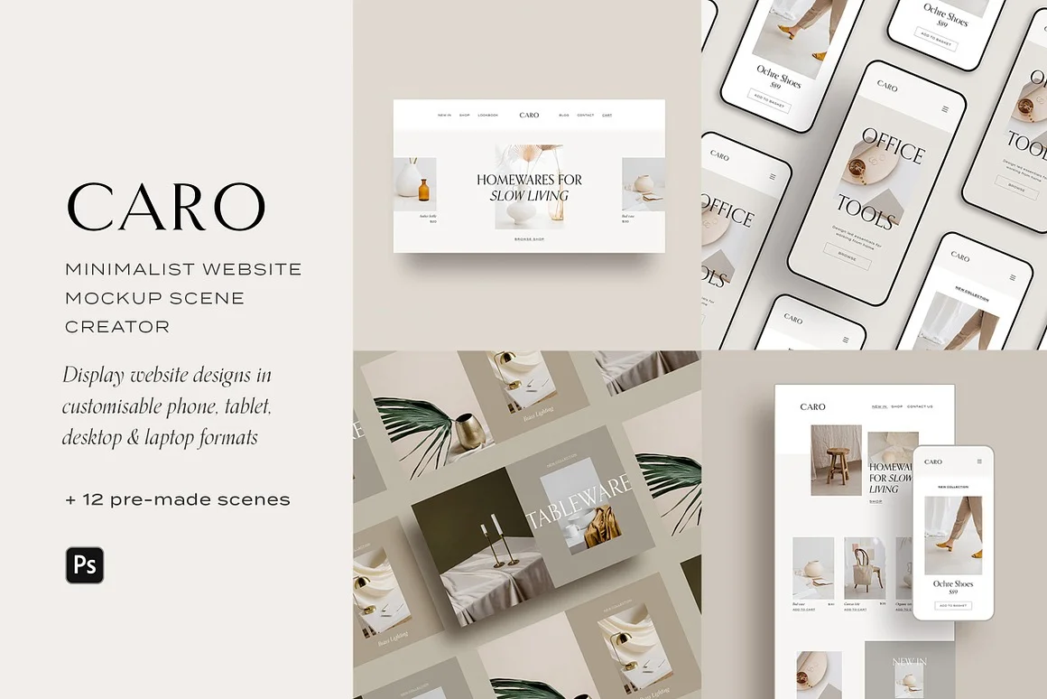 Minimal Website Mockup
