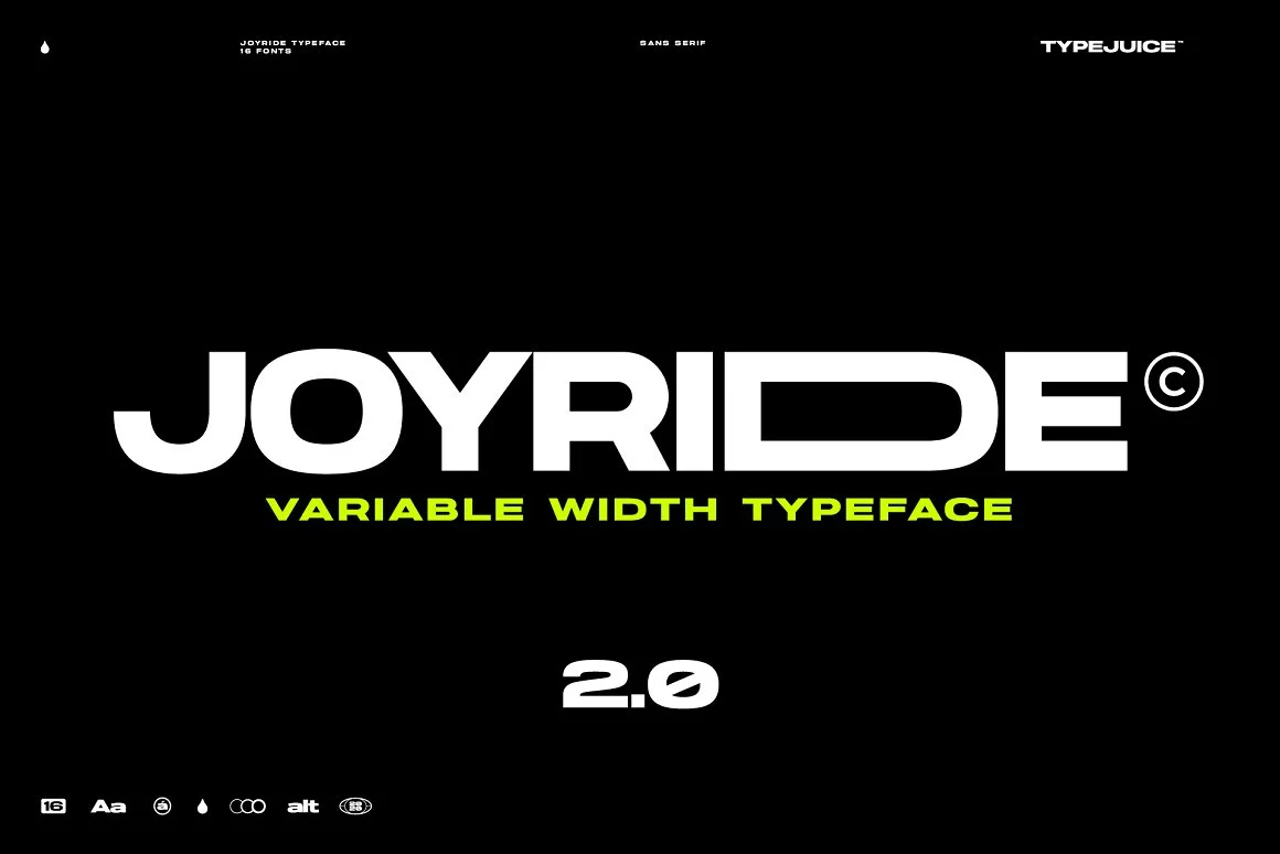 Joyride Extended Typeface Font