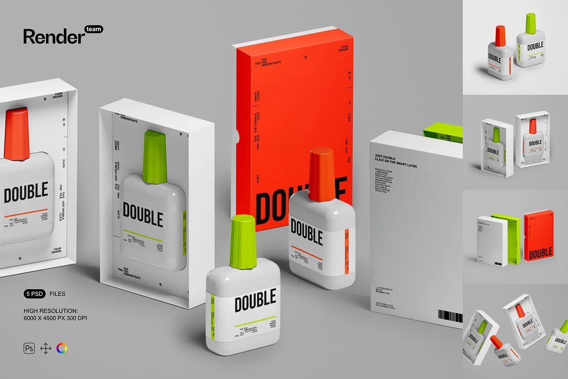 Stationery Glue Mockup Set