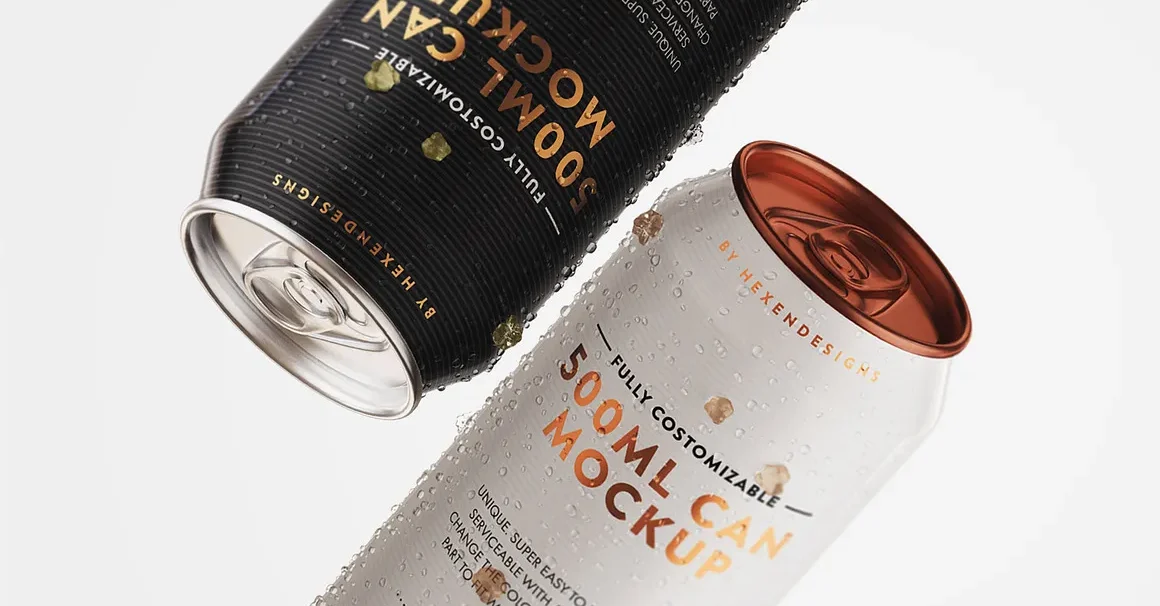 500ML Can Mockup