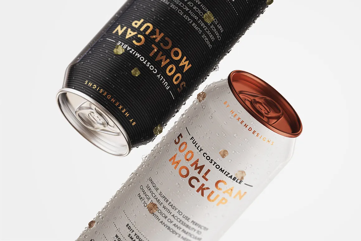 500ML Can Mockup